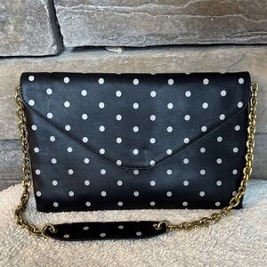 J CREW- Envelope Clutch with Gold Chain